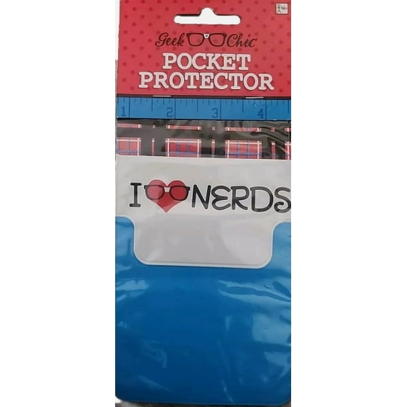 Geek Chic Pocket Protector Cosplay Dress Up Accessory Halloween I ❤️ Nerds