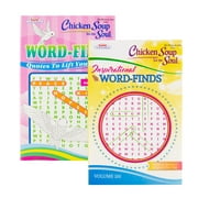 KAPPA Chicken Soup For The Soul Word Finds Puzzle Book-8" x 5" Digest Size 2 Titles, Word Search Find Words Books for Adults Teens, Training Learning with Game, 24-Pack