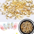 thumbnail image 2 of WIFKLSIIPG Nail Star Moon Jewelry Nail Sequin Jewelry Metal Star Cutout Moon Rhinestone Mix, 2 of 7