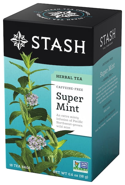 Stash Tea Super Mint Herbal Tea Bags, 18 Count