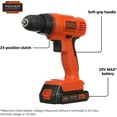 thumbnail image 2 of 20V MAX* POWERCONNECT Cordless Drill Driver Kit with Drill Bit Set and Sockets, 100 pc. Tool Kit for Home, Battery and Charger Included ,Orange, 2 of 9