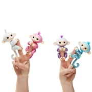 Fingerlings Glitter Monkey- Rose (Pink Glitter) - Interactive Baby Pet - By WowWee