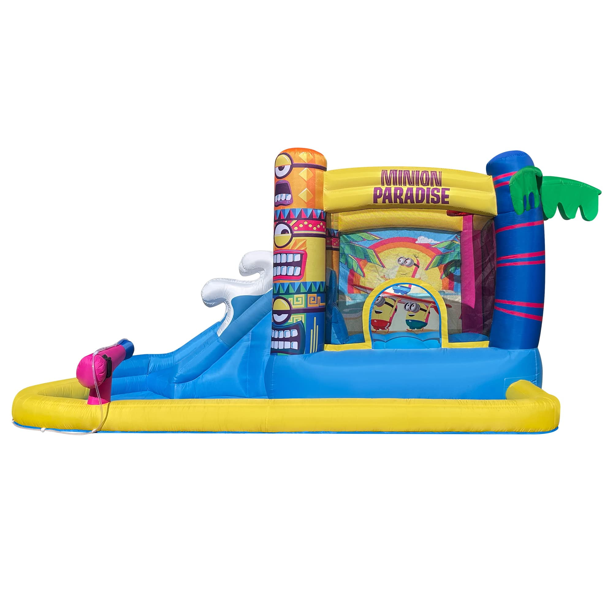 Funormous Minions Bounce House with Water Slide: Indoor and Outdoor Fun , Includes Air Blower with GFCI for Kids Ages 3-8