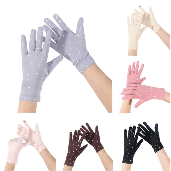 COMVALUE Women Gloves Sun Protection Women's Cycling Driving Touchscreen Gloves (Light Pink, One Size)