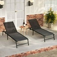 thumbnail image 2 of Spaco Chaise Lounge Chair Set of 2, Foldable Patio Lounge Chairs for Patio, Garden, Backyard, Black, 2 of 12