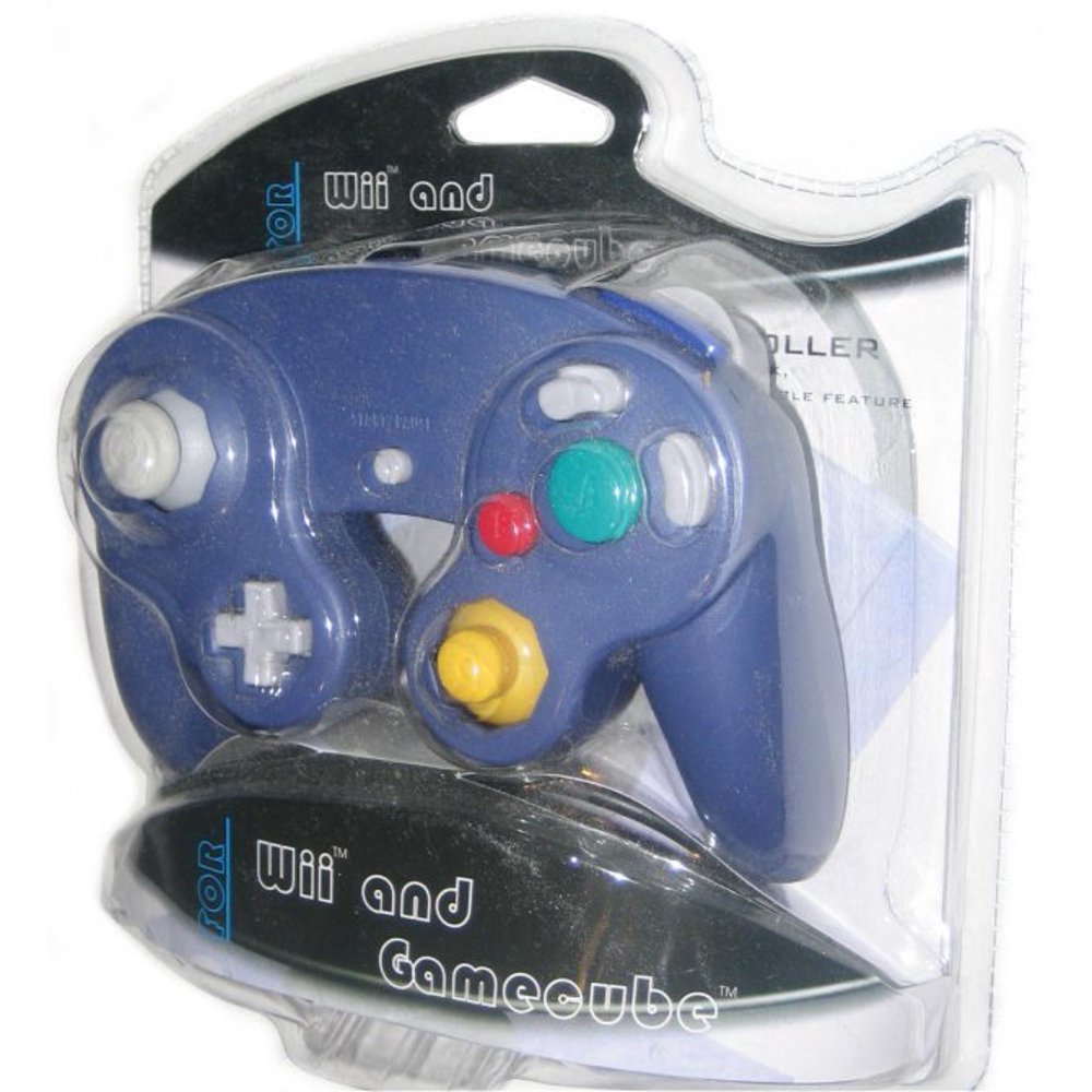 Nintendo Wii & Gamecube Purple Rumble Game Controller