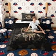 thumbnail image 2 of Erosebridal Drip Camo Baseball Twin Comforter Sets, Sport Bedding Set for Men and Boys, Black Reversible 2 Pieces, 1 Comforter and 1 Pillowcase, 2 of 6