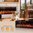 thumbnail image 3 of 50 inch Electric Fireplace in-Wall Recessed and Wall Mounted with Remote Control, 1500/750W Fireplace Heater (60-99°F Thermostat) with 12 Adjustable Color, Timer, Log and Crystal, 3 of 7