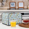 thumbnail image 5 of Rateoe Rabbit Burger Coffee Pattern Toaster Covers 4 Slice Wide Slot,Bread Machine Cover,Bread Dust Cover & Fingerprint Protection,Appliance Covers, 5 of 6