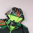 thumbnail image 5 of NAISIBABY Boys Girls Windbreaker Jackets, Hooded Lightweight Fashion Prints Casual Hardshell Coat Green 5-6T, 5 of 8