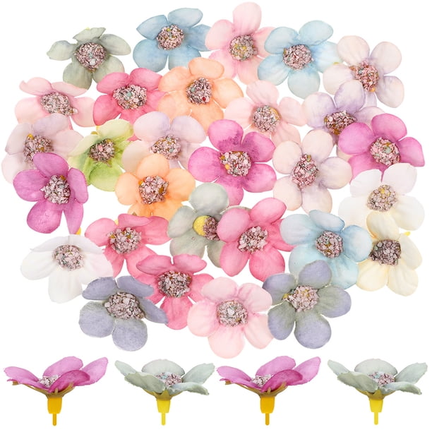 150 piezas de flores artificiales de margaritas, pequeñas flores, materiales de bricolaje
