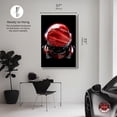 thumbnail image 5 of Red Astronaut Helmet Canvas Modern Astronaut Art By Notoriart, Silver Frame, 36" x 54", 5 of 7