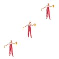 thumbnail image 4 of Wweixi 1/87 Diorama Graffiti Figure Characters Resin People Train Layout Pink 3Set, 4 of 6