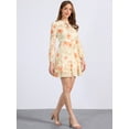thumbnail image 2 of DARING DIVA Layered Tiered Semi Sheer Chiffon Mini Dress S CreamYellow, 2 of 6
