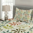 thumbnail image 2 of Ambesonne Grunge Quilted Coverlet 3 Pcs, Vintage Falling Leaves, King Size, Multicolor, 2 of 4