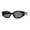 All Black, variant on Mod Womens Squared Geometric Cat Eye Sunglasses All Black