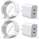 thumbnail image 1 of Cargador integrado para iPhone certificado por Apple, paquete de 2 con cable de 10 pies, 1 of 7