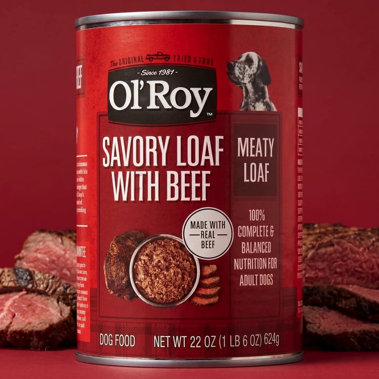 レイドジャパン　STB DRY FOODIE ドライフーディー　オリーブ　M Ol' Roy Dog Food, Savory Loaf with Beef, 22 oz, Complete Nutrition