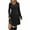 Black, variant on Fall Dresses for Women 2025 V Neck Solid Color Long Sleeve Sweater Dress Casual Mini Knit Dress with Pockets L