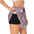 thumbnail image 3 of Lsque Rose Flowers Printed Women's Running Shorts with Liner Pockets,Elastic Quick Dry Workout Athletic Gym Yoga Shorts,Womens High Waist Shorts-Large, 3 of 9