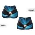 thumbnail image 5 of Picia Night Sky Forest Bald Eagle Printed Workout Shorts for Women Seamless Scrunch Butt Lifting High Waisted Yoga Gym Booty Running Moisture-wicking Short Pants-Medium, 5 of 9