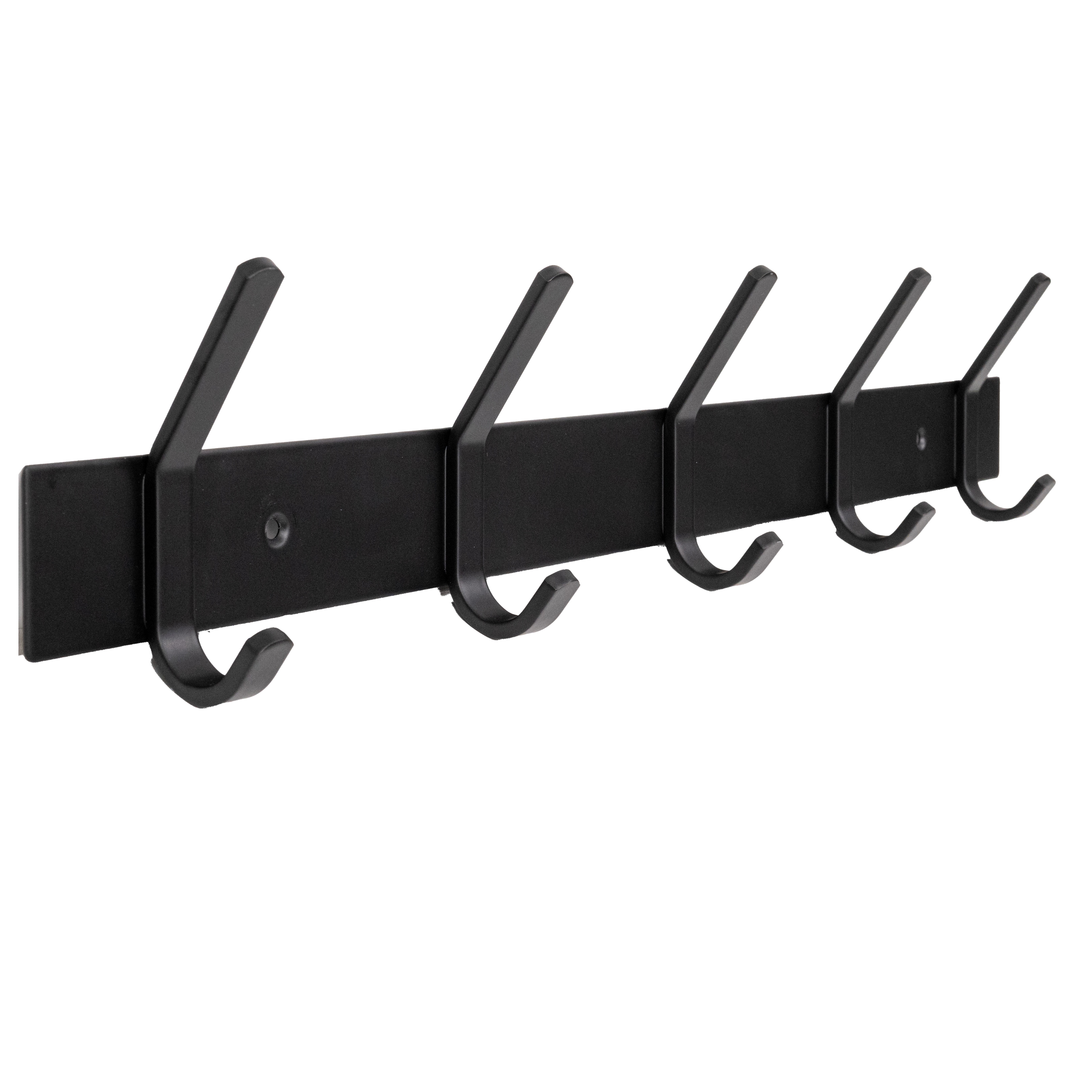Mainstays 20.5 in 5-Hook Steel Hookboard, Matte Black