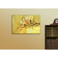 thumbnail image 2 of wall26 - Canvas Wall Art - Two Birds on Tree Branches on Vintage Yellow Background - Gallery Wrap Modern Home Art | Ready to Hang - 32x48 inches, 2 of 3