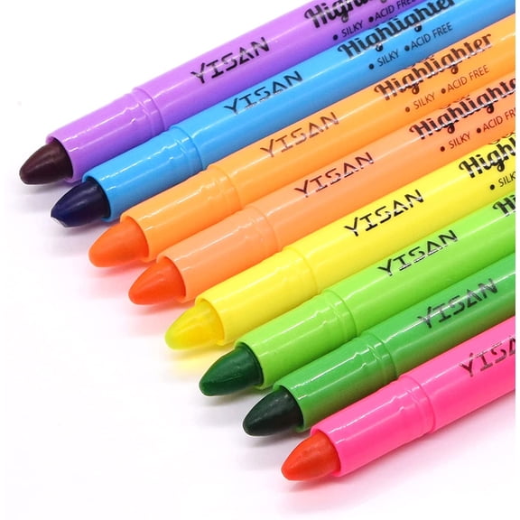 Bible Highlighters No Bleed,Gel Highlighter,Dry Highlighters,Crayon Marker Pens for Bible Study Journaling,8 Assorted Colors 20222