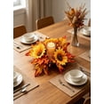 thumbnail image 4 of Candle Rings Fall Pumpkin Maple Leaf Mini Artificial Pip Berry Thanksgiving Ring Holder, 4 of 7