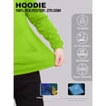 thumbnail image 5 of Mens Neon Hooded Pullover Sweatshirt Casual Athletic Green Farson Fleece Hiking Hoodie (S), 5 of 8
