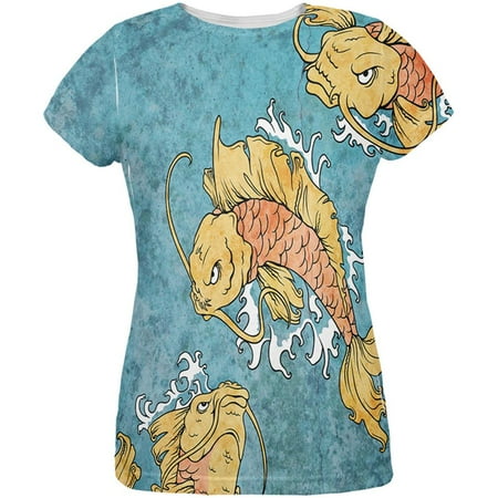 - Japanese Koi Fish Tattoo Style All Over Womens T-Shirt