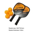 thumbnail image 3 of 2 raquetas de palas de pepinillo + 4 pelotas de raqueta ligera para deportes de interior y exterior, 3 of 7