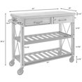 thumbnail image 7 of Bowery Hill 2-Drawer Wood Industrial Kitchen Cart in Natural/Black, 7 of 7