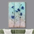 thumbnail image 2 of wall26 Canvas Print Wall Art Blue Watercolor Daisies on Wood Panels Nature Wilderness Digital Art Realism Chic Colorful Multicolor Ultra for Living Room, Bedroom, Office - 32"x48", 2 of 5