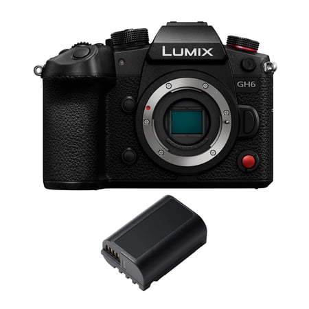 Panasonic LUMIX GH6 Mirrorless Camera Body with Panasonic DMW-BLK22 Battery Pack