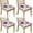 Pioneer Flower, variant on Watercolor Floral Pattern Seat Covers for Dining Room Chairs Set Of 4,Stretch Printed Washable Chair Seat Cover with Elastic Ties and Button,Removable Waterproof Couch Cushion Covers