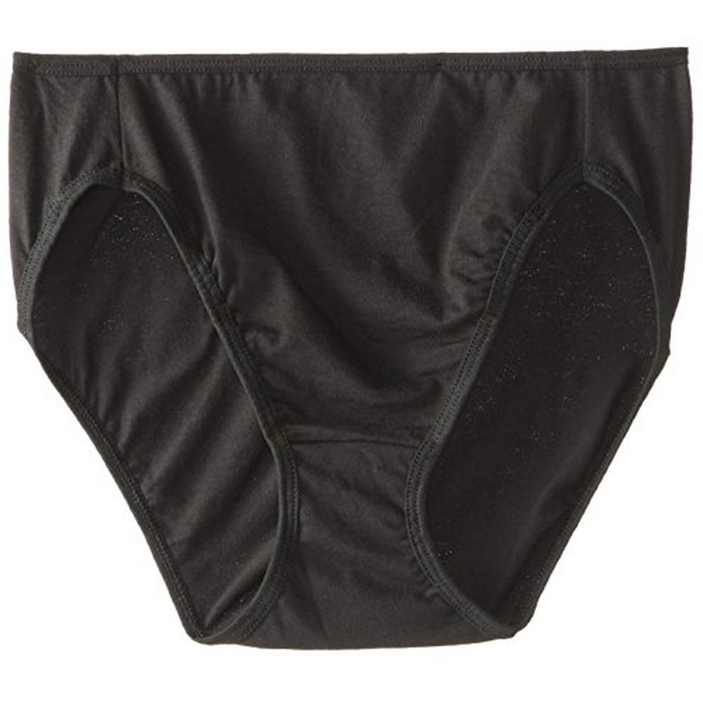 Bali Bali Women's Luxe Cotton 3 Pack HiCut Panty, Black, 9 Walmart