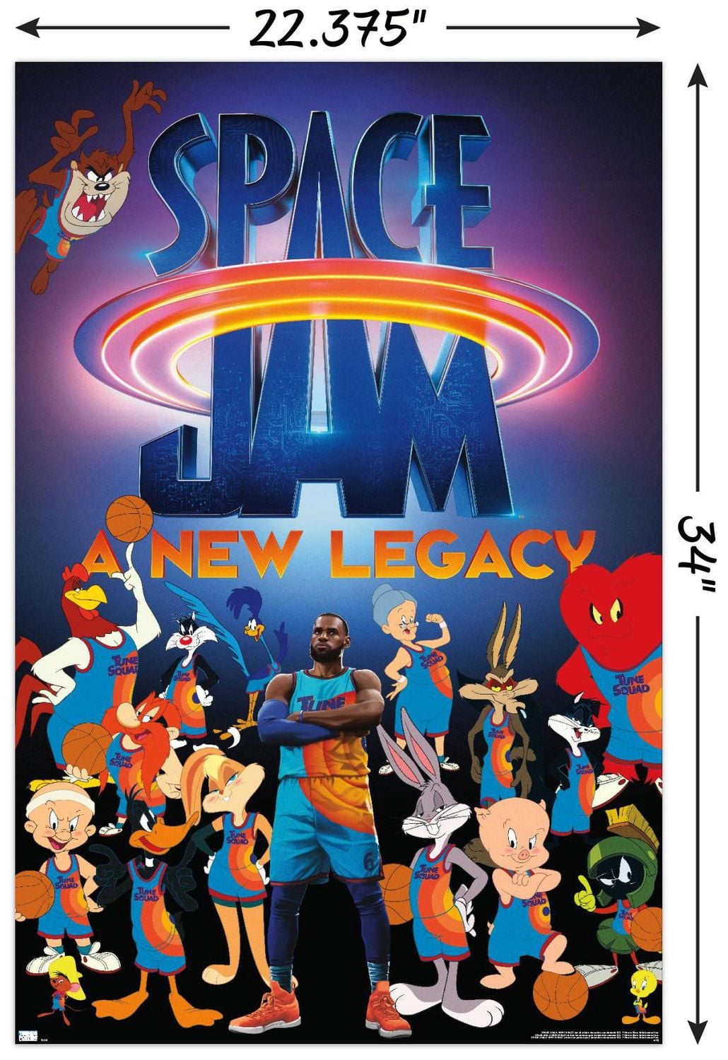 Space Jam: A New Legacy - Team Wall Poster, 14.725" x 22.375"