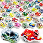 Joyfy 50 Pcs Mini Cars Party Favors Pull Back Car for Toddlers Bulk Toy Cars & Planes Racing Vehicles for Kids, Classroom Prizes, Treasure Box Toys, Goody Bag Stuffers, Pinata Fillers