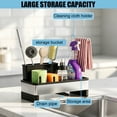 thumbnail image 3 of UHIAGREE Sink Caddy,3-in-1 360°Self Drain Sponge Holder for Kitchen Sink Organizer,Black, 3 of 7