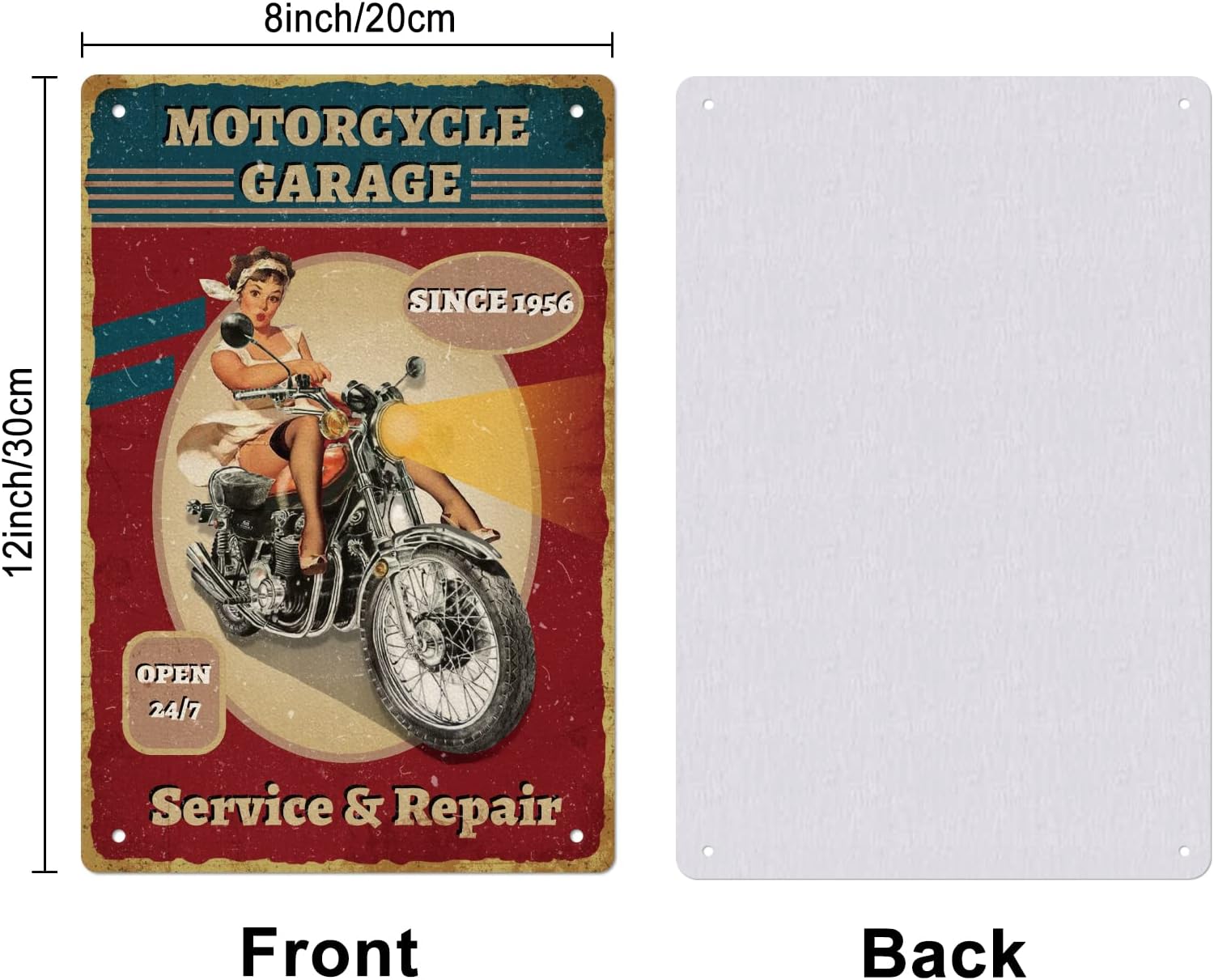 Targa In Metallo Norton Motorcycle, 20,3x30,5 Cm, Decorazione Retrò Per Garage E Man Cave