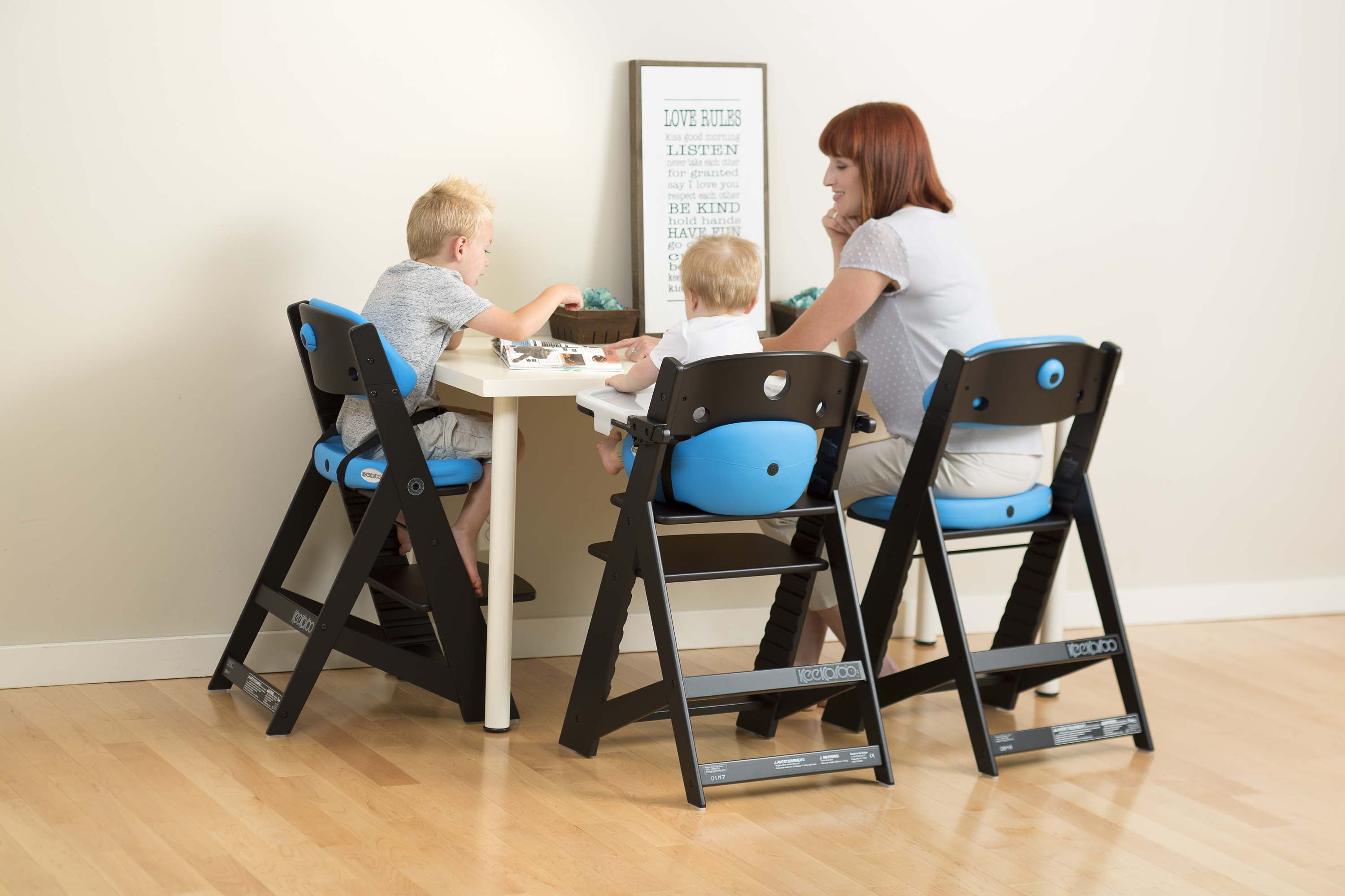 Height Right™ High Chair with Infant Insert - Safe, comfortable seat children, adjustable wood high chair is ideal for children aged 6 mos. to 3 years- ESPRESSO