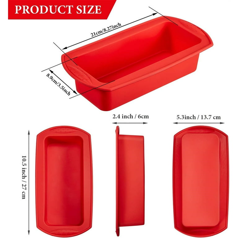NOGIS Silicone Bread and Loaf Pans - Set of 2 - Non-Stick Silicone