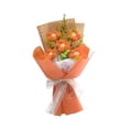 thumbnail image 3 of Bouquet de flor de crochet Bouquet Flower Bouquet de punto completado para accesorios de fotografía de aniversario de compromiso de la boda Naranja, 3 of 8