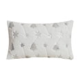 thumbnail image 1 of Funda de almohada decorativa navideña de peluche, funda de cojín, funda de almohada suave y lavable Blanco, 1 of 9