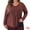 Burgundy, variant on DARING DIVA Women's Plus Tops Pleated Front V Neck Button Blouses 1X Gray Blue