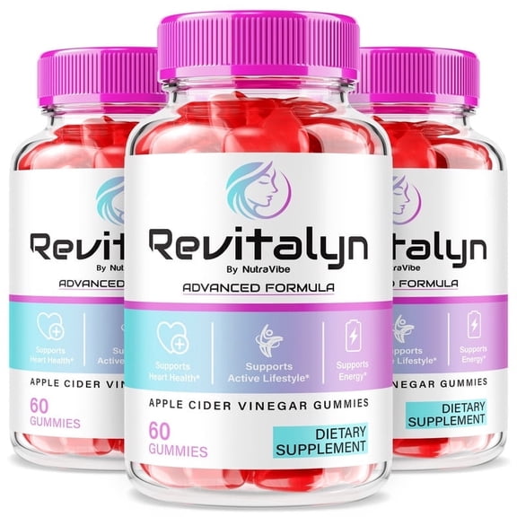 (3 Pack) Revitalyn Gummies – Advanced Apple Cider Vinegar Gummies for Wellness, Skin & Daily Balance | Delicious ACV Supplement for Everyday Support (180 Gummies)