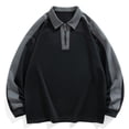 thumbnail image 4 of Abomasnow Mens Big and Tall Overisized Sweatshirts Quarter Zip Pullover Long Sleeve Collared Color Block Sweatshirts Casual Thermal Midweight Golf Shirts, 4 of 9