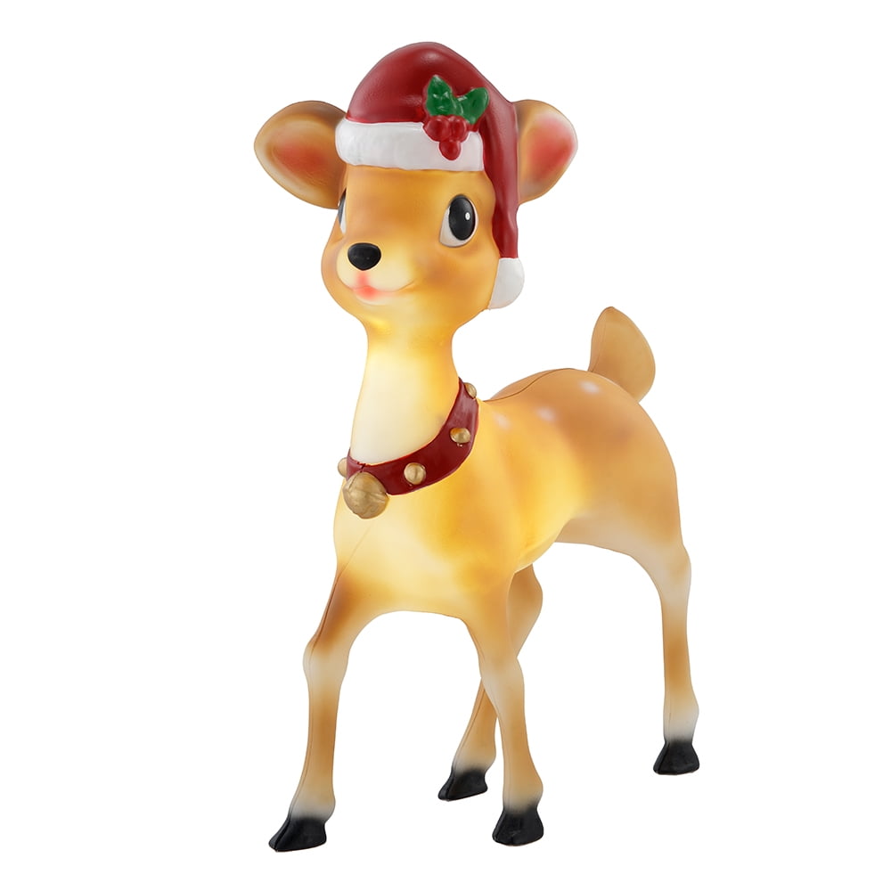 24In blow mold Reindeer, Christmas Outdoor Decoration with LED illumination, by Holiday Time