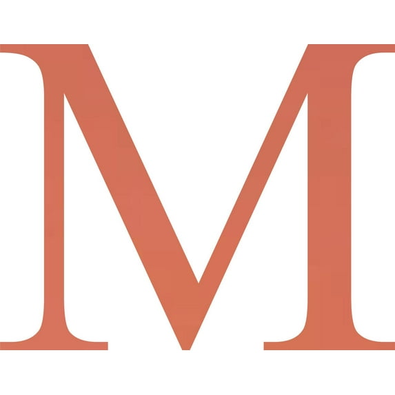 Acrylic Letter M Times, 10'' Tall Pastel Coral Custom Acrylic Letters, Choose Your Color